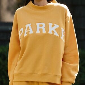 PARKE APRICOT MOCK NECK SWEATSHIRT SZ S/M NEW